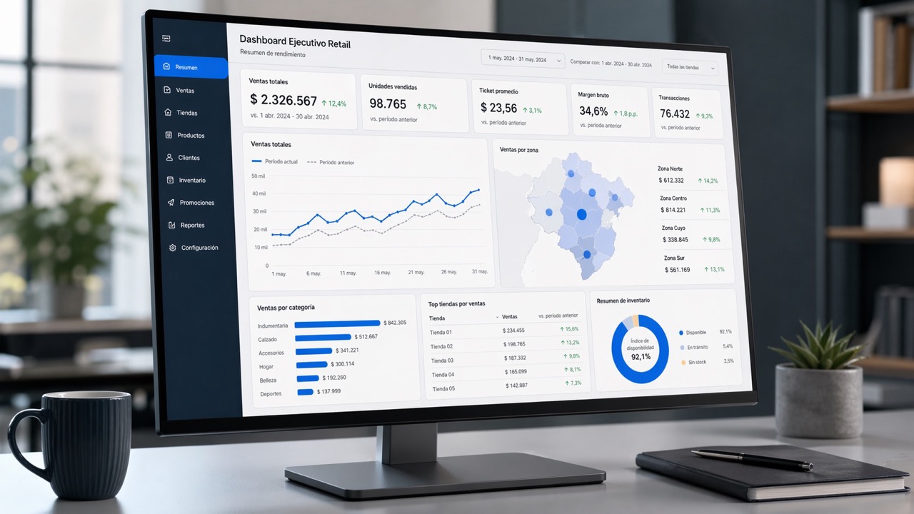 dashboards power bi para retail